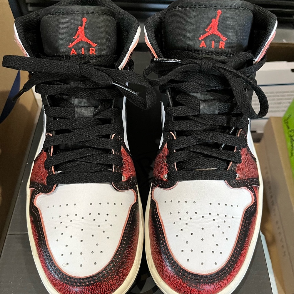 Jordan Red and Black Sneakers Classic Design